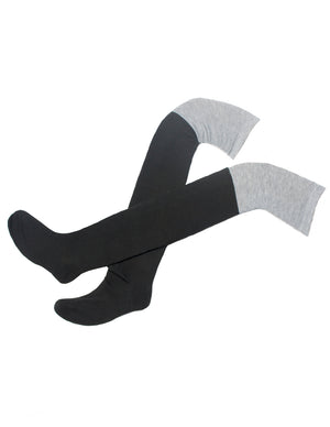 [product type] | Dahlia Women's Thigh High Sock - Black Bottom | Dahlia