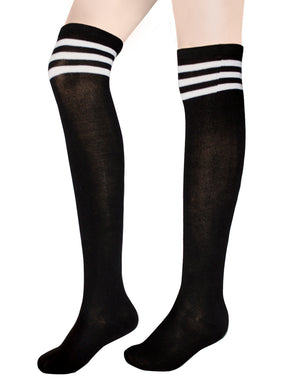 [product type] | Dahlia Women's Thigh High Sock - Black Bottom | Dahlia