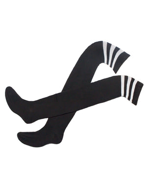 [product type] | Dahlia Women's Thigh High Sock - Black Bottom | Dahlia