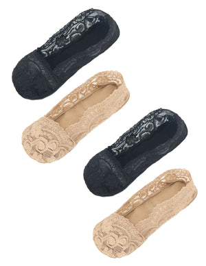 [product type] | Dahlia Women's Non Slip Liner Socks - Lace Liner | Dahlia