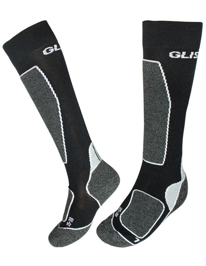 Dahlia Men's Ski Socks - Glissade Black/Gray