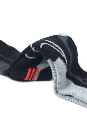 [product type] | Dahlia Men's Ski Socks - Glissade Black/Orange | Dahlia