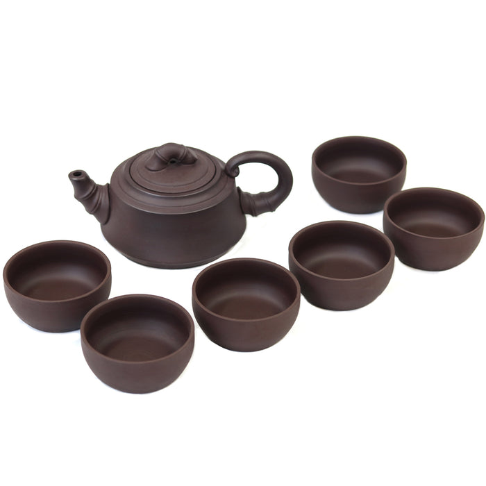 Zisha 7 Pcs Gongfu Tea Set in Gift Box (Tea Pot + 6 Tea Cups)