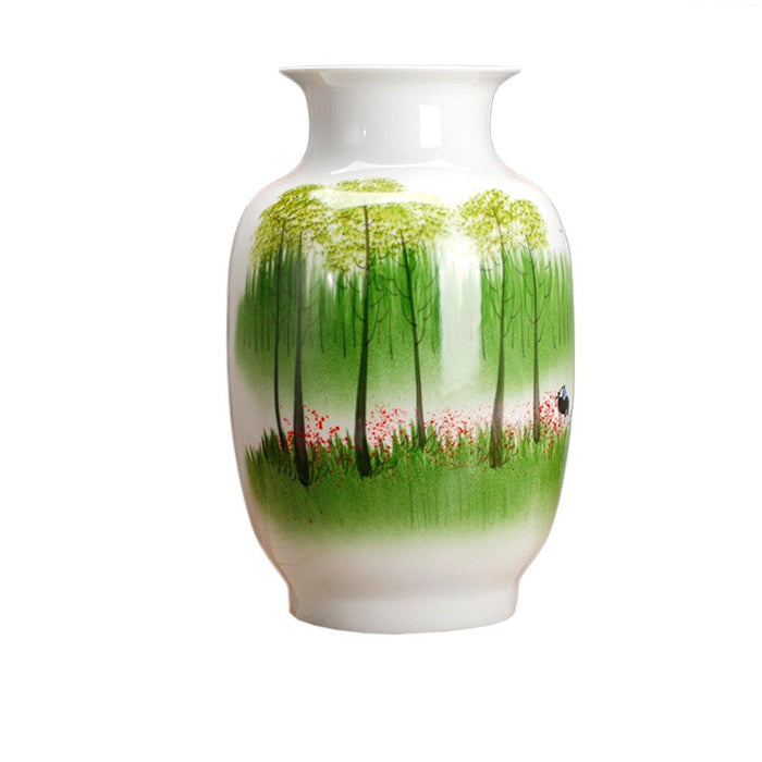 Dahlia Chinese Porcelain Hand Painted Decorative Large Vase