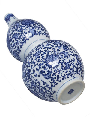 Copy of Ancient Lucky Lotus Motif Blue and White Porcelain Flower Vase