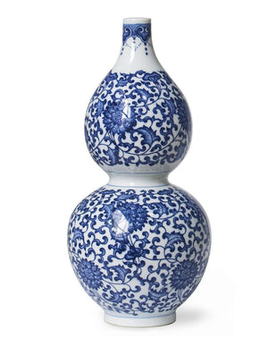 Copy of Ancient Lucky Lotus Motif Blue and White Porcelain Flower Vase