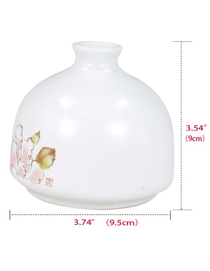 [product type] | Dahlia Decorative Hand Painted White Porcelain Flower Bud Vase | Dahlia