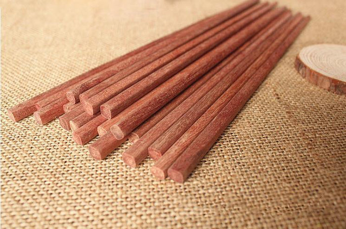 Wood Chopsticks 25cm Set (10 Pairs) 红檀木筷10双